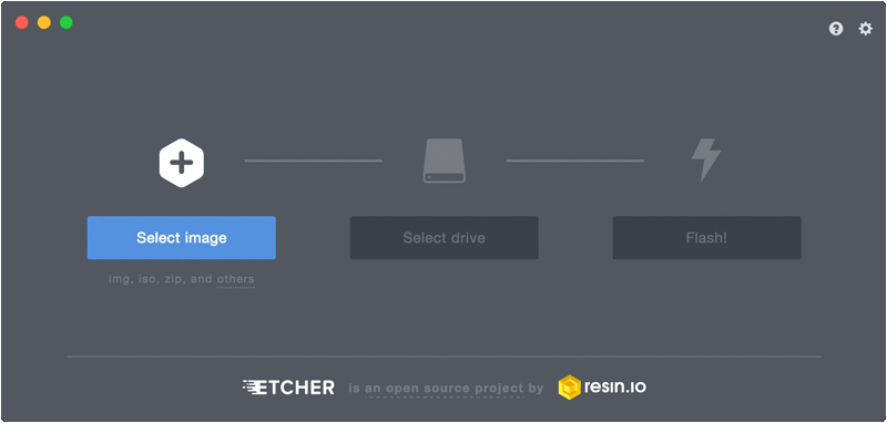 etcher でのステップ